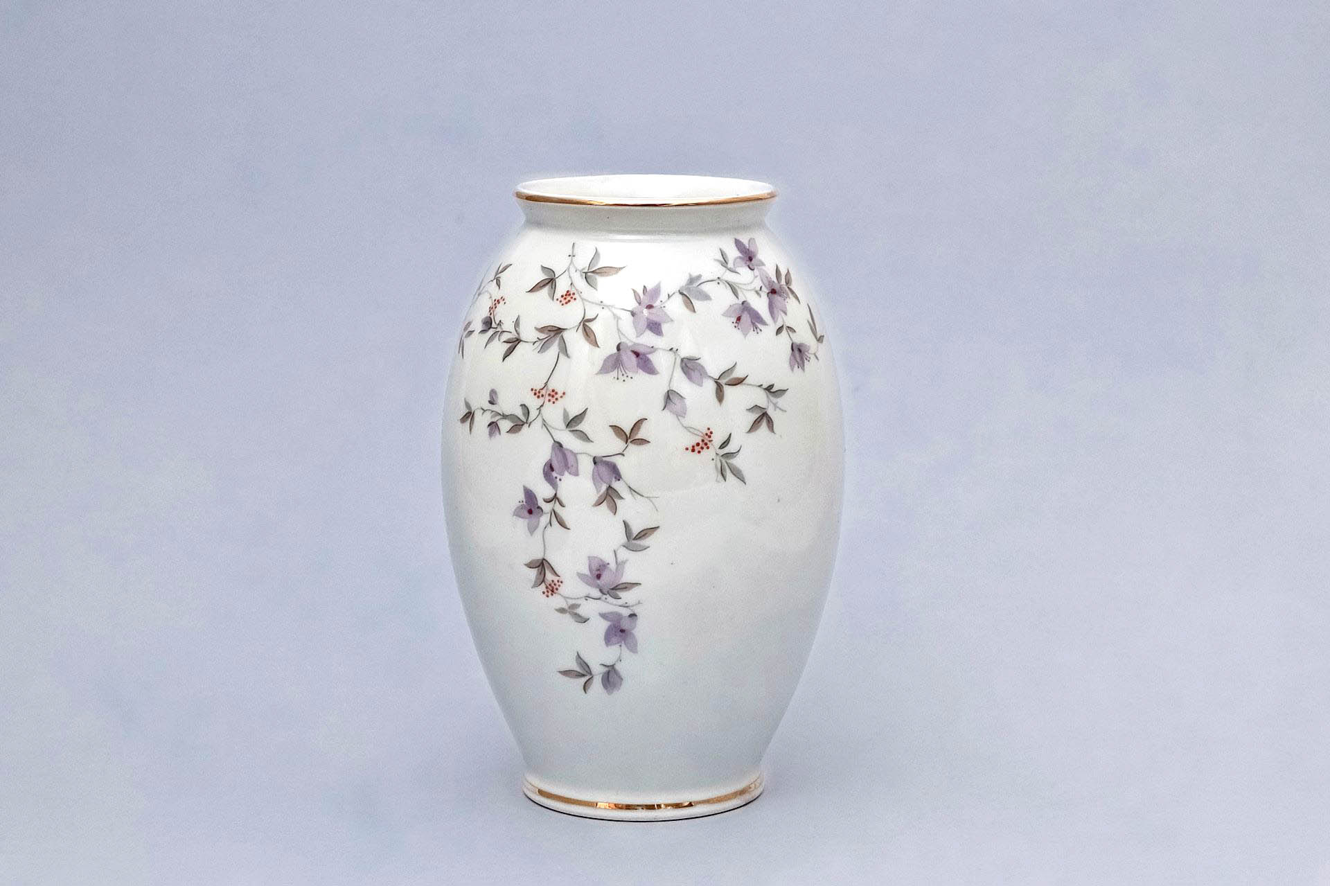 Kőbányai Porcelángyár virágos váza