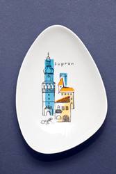 Kőbányai Porcelángyár Sopron tál